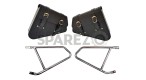 Royal Enfield GT Continental 650 Pannier Bags Pair & Mounting Rails Chrome - SPAREZO